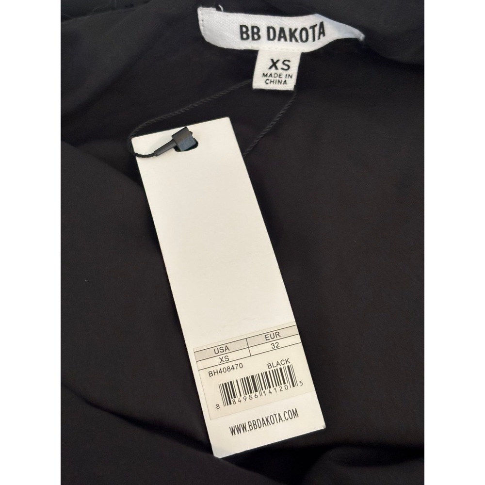 BB Dakota Women's V-Neck Dress XS NWT Black Velvet - Picture 4 of 5